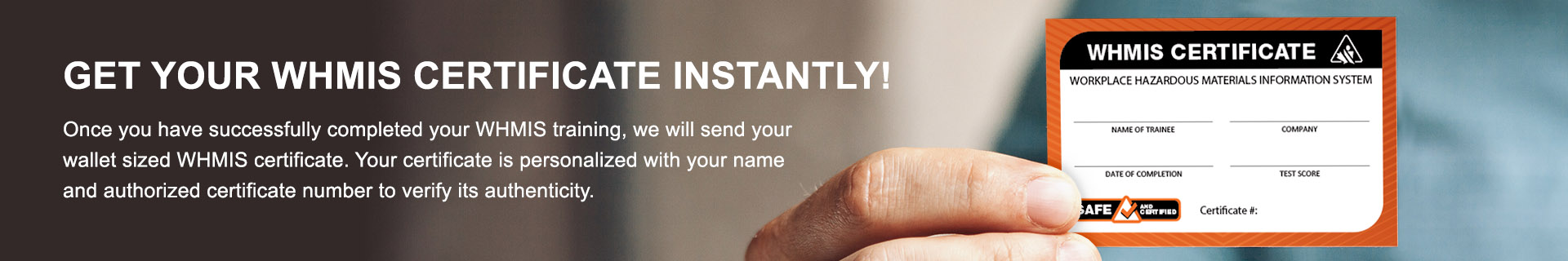 Get Your WHMIS Certificate Instantly